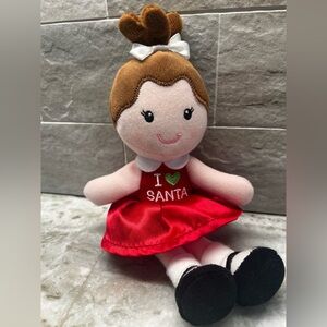 I love Santa mini plush doll